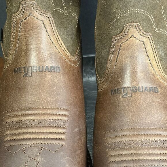 Ariat Groundbreaker MetGuard Steel Toe Boots Men's 10EE Brown Leather 10036107 - Picture 16 of 16